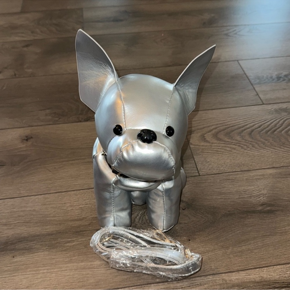 Silver Dog Crossbody Bag